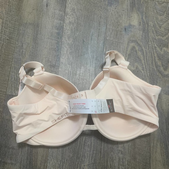 SHEFIT Unconventional T Shirt Bra Size 30 50DD Blush Pink #10017 NWT - Picture 2 of 4